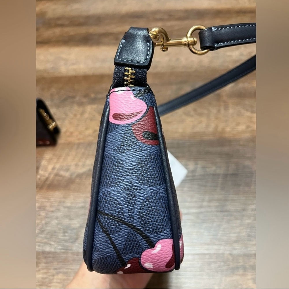 Nolita 19 in Signature Canvas with Cherry Print and Handmade Cherry Charm - Picture 10 of 12